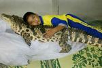 Nieuwste rage: krokodil op kinderfeestje
