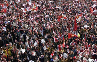 Feyenoord-fans vieren feest