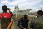 Vliegdekschip even op bezoek