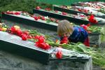 Bloemen voor slachtoffers Tsjernobyl