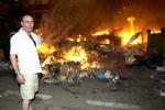 Afval brandt in straten Málaga